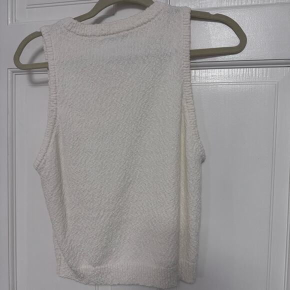 NWOT White + Warren Cotton Slub Tank Top in White - Picture 9 of 9